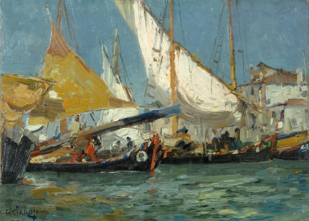 Bragozzi in Canale della Giudecca